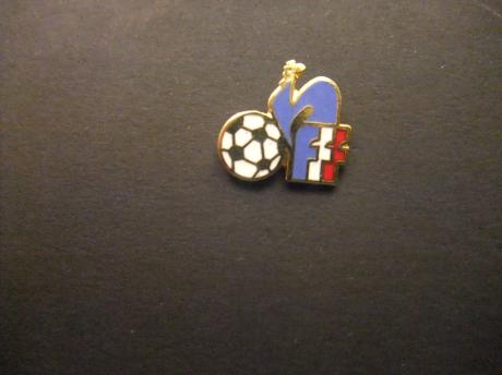 FFF ( Fédération Française de Football ) Franse voetbalbond, met voetbal